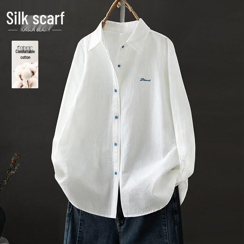 

Sibaishang Pure Cotton Loose Lapel Shirt One Size