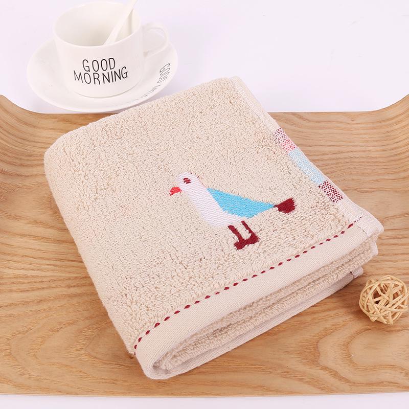 Pure Cotton Soft Absorbent Face Towels with Embroidered Logo - 14 Count Set