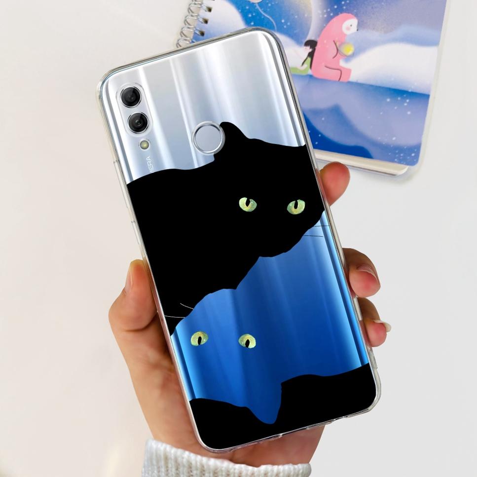 For Honor 10 Lite HRY-LX1 Case Luxury Flower Love Soft TPU Silicone Clear Cover For Huawei Honor 10Lite 6.21" Phone Case Fundas