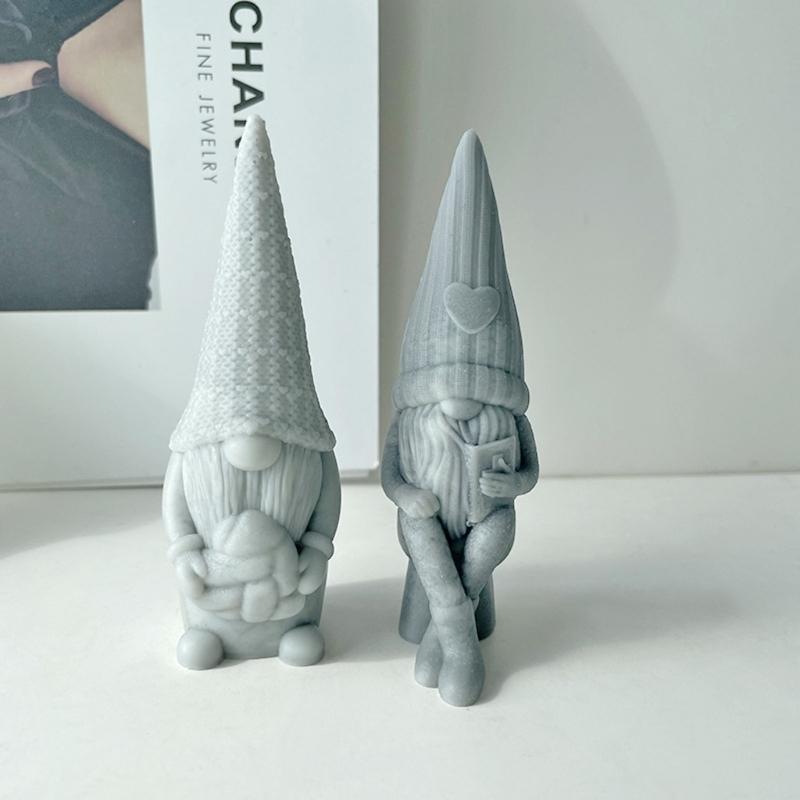 Valentine Silicone Gnome Mold Cute Aromatherapy Candle Mold Epoxy Dwarf Plaster Mold for DIY Soap Present Candle Making