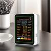 6-in-1 Air Quality Monitor PM2.5 CO2 TVOC Monitor Air Quality Detector Formaldehyde Detector Multifunctional Household