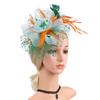 Europe and the United States popular feather headgear bridal hair accessories mesh top hat Jockey Club hair accessories hairpin headband