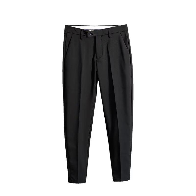 Men's Korean-Style Slim Suit Pants - Trendy Nine-Point Casual Trousers for Autumn/Winter
