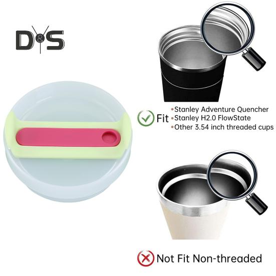 40-oz-Becher, Klappdeckel mit Strohhalm, auslaufsicher, spritzwassergeschützt, auslaufsicherer Becherdeckel, wiederverwendbare Abdeckung, BPA-frei, spülmaschinenfest, universeller Becherdeckel