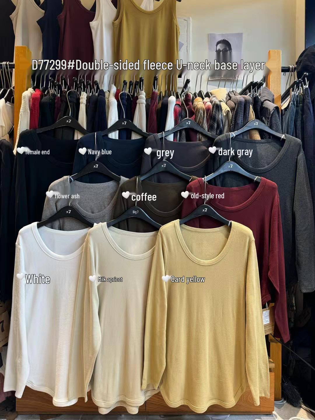 

Женская флисовая футболка с длинным рукавом в корейском стиле, свободного кроя, больших размеров, с U-образным вырезом, зимняя Navy Blue