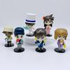 NEw Action Figure Toys PVC Model 6pcs/set Anime Detective Conan Kawaii Mini Sitting Posture  Doll Desk Decor Collectible Gifts