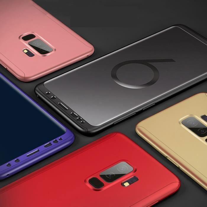 Case for Samsung Galaxy S9 - Phonillico - Rigid - 360° Protection - Hard Plastic - Black