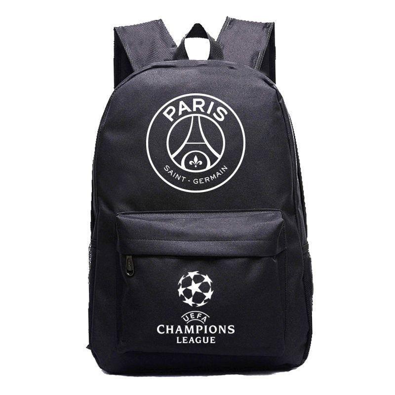 Football Star Backpack Champions League Pattern Printed Backpack Teen Children'S School Bag