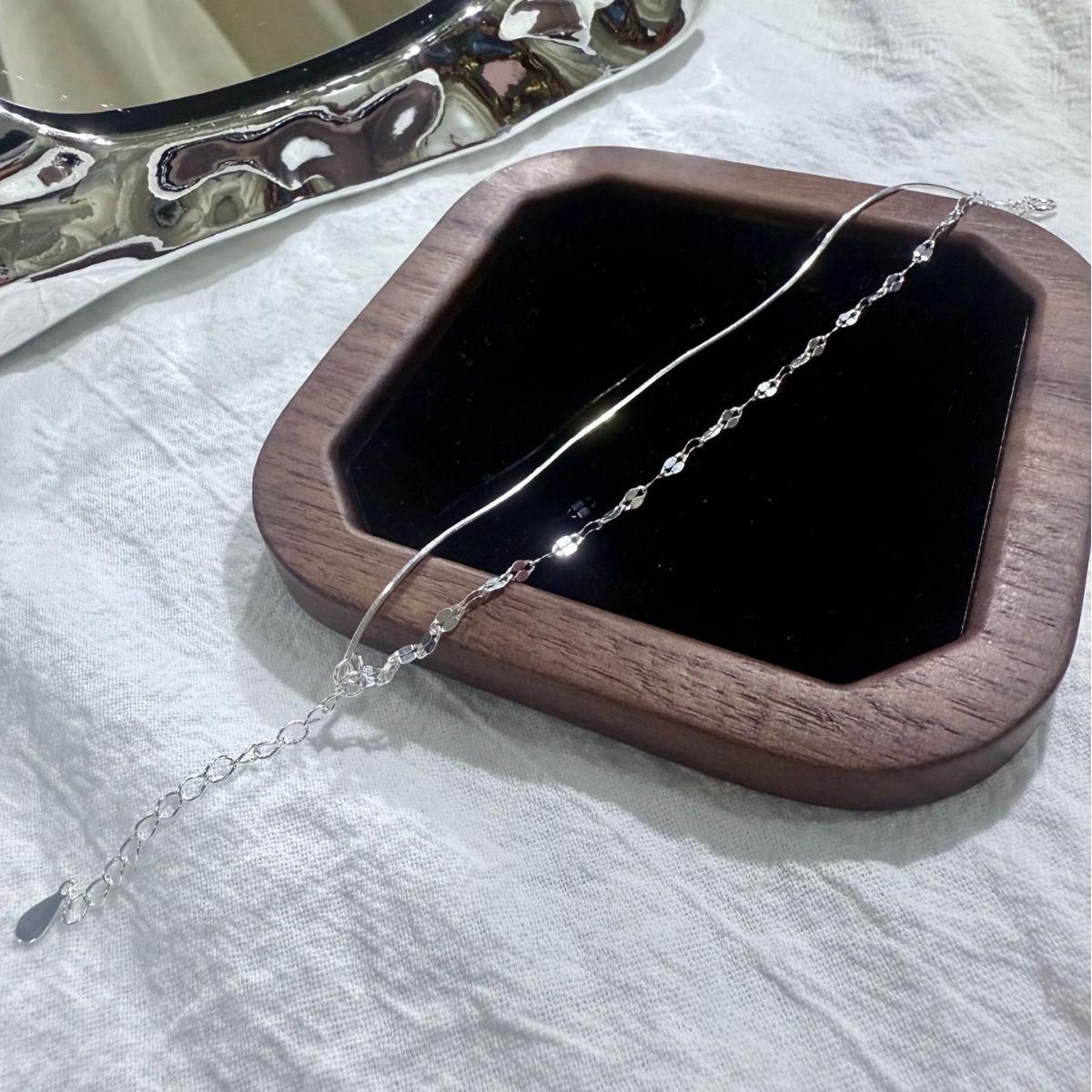 S925 Sterling Silver Shimmering Snake Bone Bracelet: Women s Elegant Light Luxury Jewelry Design 925 Silver