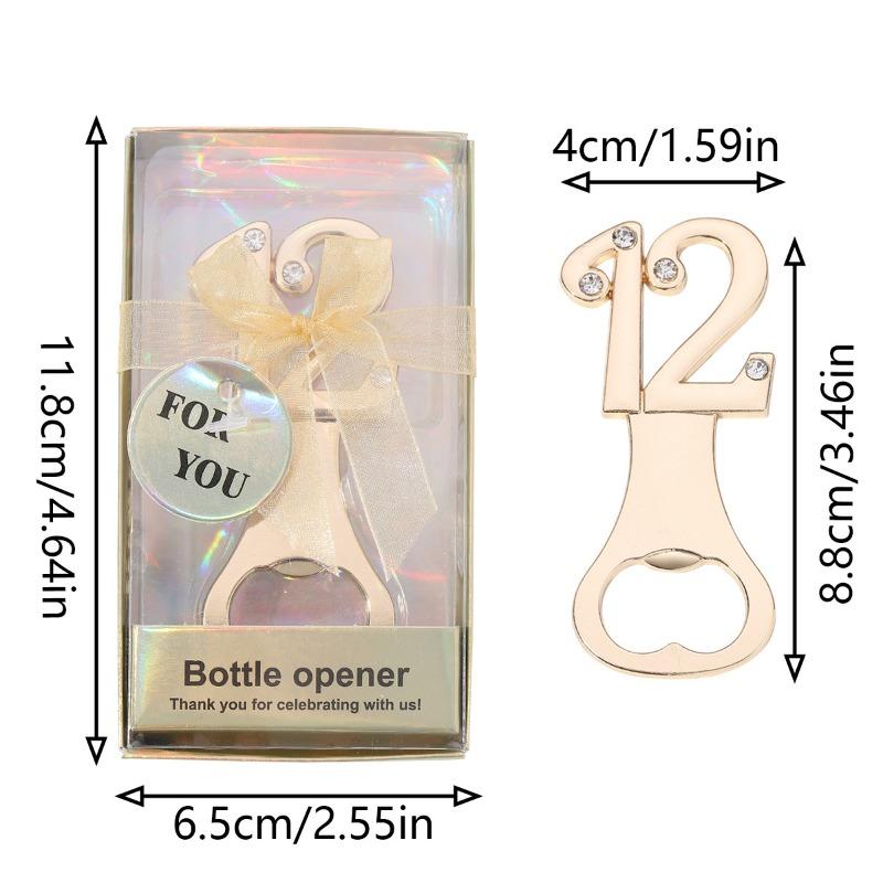 

Digital Bottle Opener, Zinc Alloy Beer Bottle Opener, Small Gifts for Wedding and Birthday Parties 12