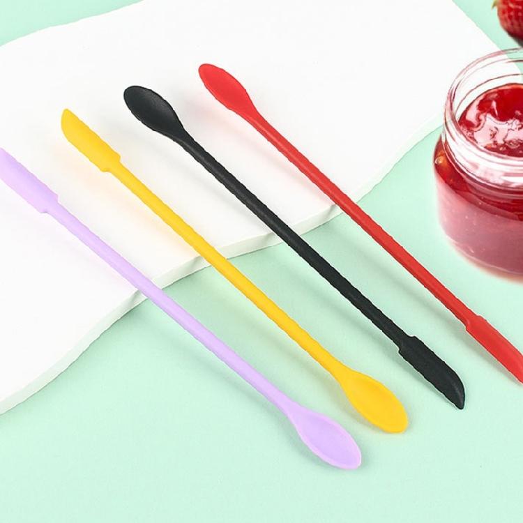 10Pcs Small Silicone Double Tip Cosmetic Spoons Makeup Spatulas Scrapers for Scraping Container and Lotion Bottles