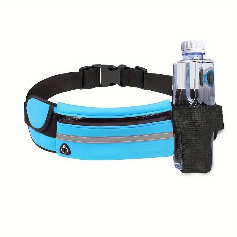 Cinturón para Correr Riñonera, Riñonera Reflectante con Portabotellas, Senderismo Fitness Bolsa para Teléfono Riñonera