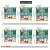 2pcs,2D plane printing Minimalist Curtains Flamingo & Snowman Tropical Ocean Polyester Woven (without rod) Home Decor Perfect