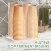1/2/4 Compartment Paper Cup Storage Holder Acrylic Transparent Paper Cup Dispenser Vertical Disposable Cup Holder for Kitchen