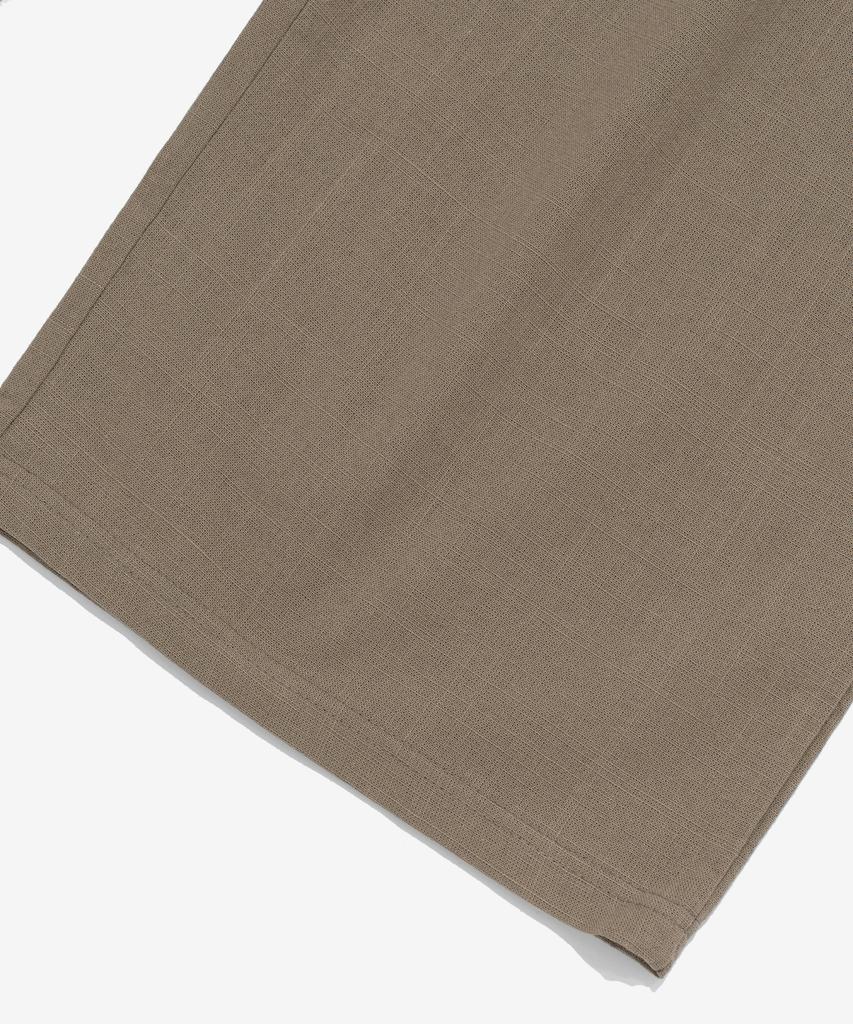 CARGOBROS Linen-Like Pintuck Wide Shorts (Khaki)