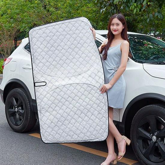 Double-Layer Car Windshield Sunshade: Heat Insulation & Light Blocking