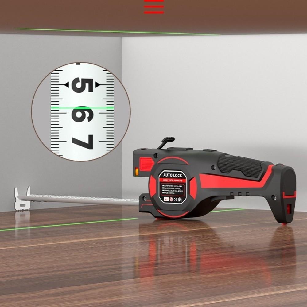 Rechargeable Laser Tape Measure Retractable Laser Rangefinder Electric Measuring Tool Renovation