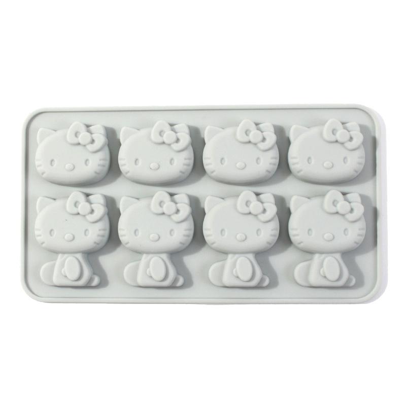 Creative Cute Cat Silicone Summer Ice Block Mold Cartoon Diy Chocolate Biscuit Mold Baking Tool Homemade  Drip Mould Gift