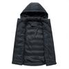 Winter Mens Warm Jacket Sleeveless Vest Man Fleece Lined Vest Hooded Coats Men Windbreaker Padded Waistcoats Clothing