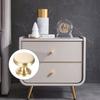 Lemfema 10-Piece Set of Brass Gold Pull Handles, European Style, 20*16mm, Drawer Knobs with 3 Screw Sizes, for Cabinets, Dressers, and Cupboards, Gold