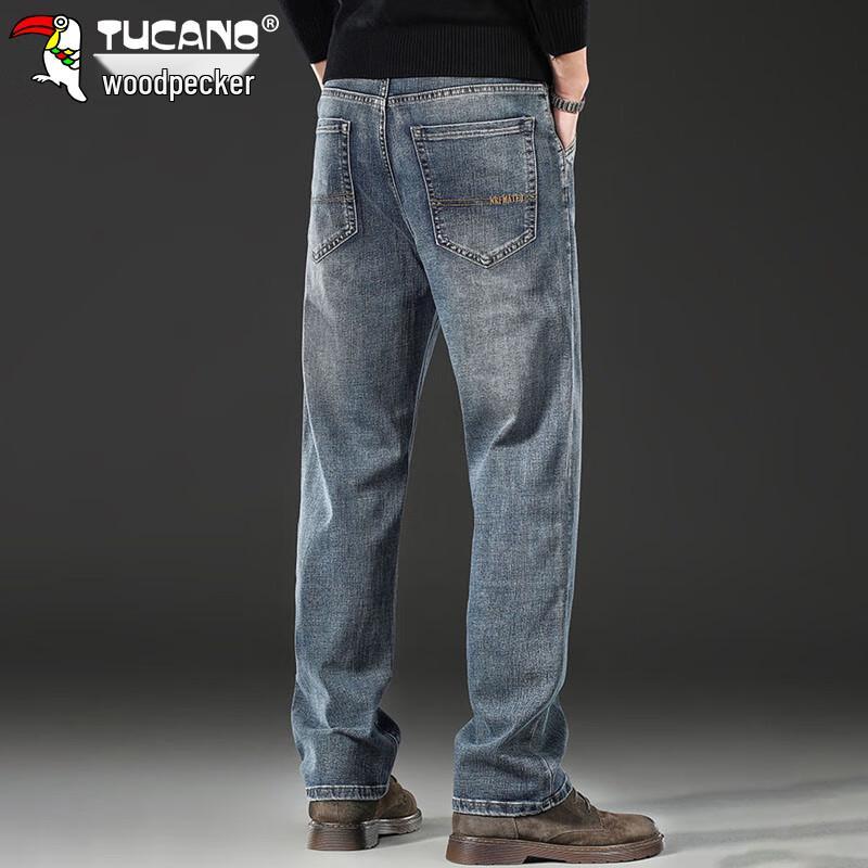 TUCANO Men's Autumn/Winter Straight Leg Loose Fit Stretch Jeans