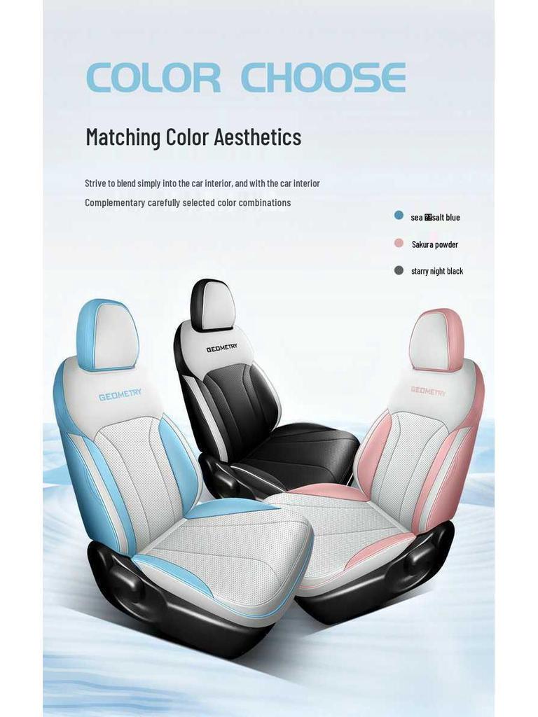 Geometry E Uniwersalne Skórzane Pokrowce na Fotele Samochodowe - Pełne Pokrycie, Na Wszystkie Pory Roku