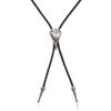 Vintage Bird Bone Shape Pendant Necktie Men Women Alloy Charm Leather Cord Accessory Casual Stylish Unisex