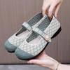 2024 Spring Breathable Fly-Knit Princess Shoes: Soft Sole, Round Toe, Velcro Flat Heel, Comfortable Low Heel