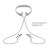 Elegant Choker with Nipple Clamps: Adult Training & Flirting Toy for Couples