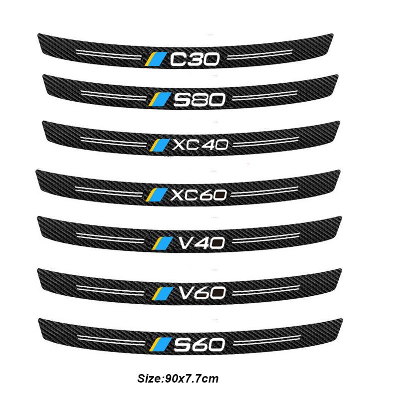 Autocollant de Protection de Pare-chocs Arrière de Voiture Pour Volvo C30 S60 V50 XC90 XC60 V40 V60 V70 AWD C70 S80 S90 T6 V90 XC40 XC70 S40