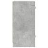 Sideboard with Glass Doors Concrete Grey 35 X 37 X 75.5 Cm