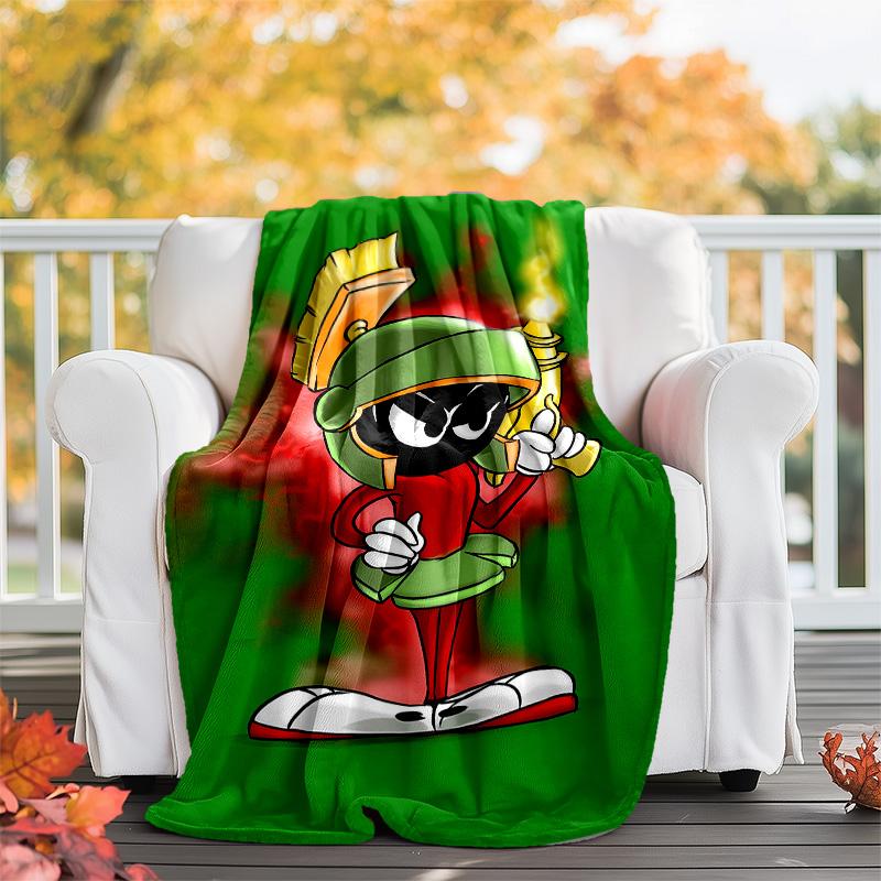 Marvin the Martian1 printed throw blanket—lightweight,soft,warm;versatile blanket for all seasons—perfect as &air-conditioning throw,nap blanket