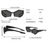 1 pair of retro diamond-shaped glasses Sun shades Outdoor Street Sun shades Fashion Women's Sun shades Black sunglasses