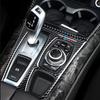 Adesivo de Painel de Marchas em Fibra de Carbono para BMW X5/X6 E70/E71 Console Interior