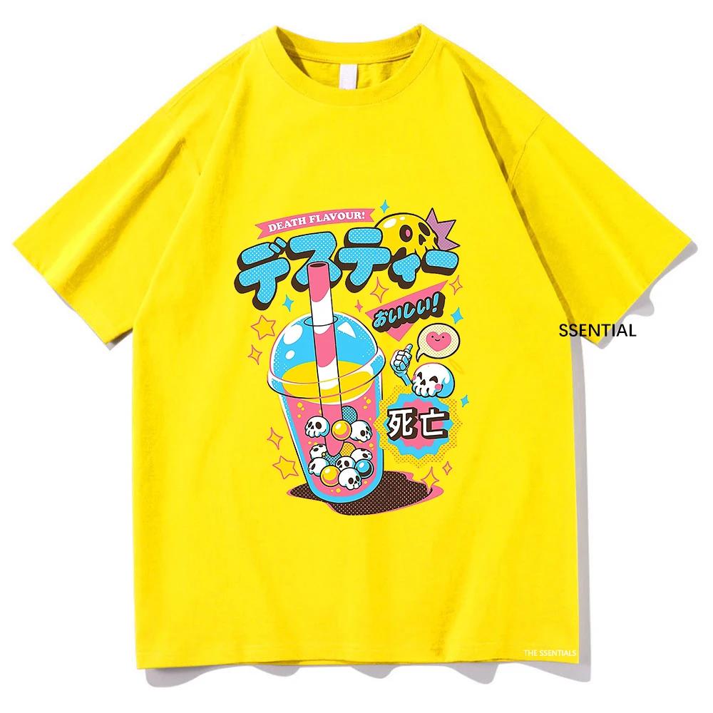 

Футболка Death Tea Смешная Мужская/Женская Одежда Харадзюку Эстетика Футболка Унисекс Хип-Хоп Одежда Уличная Одежда Винтажные Хлопковые Топы XXXL