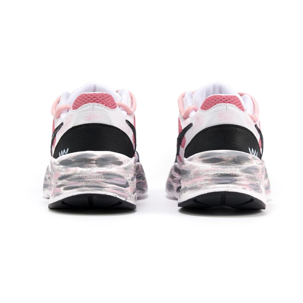 Nike Air Max Fusion Slip Resistant Abrasion Resistant Low Top Casual Running Shoes Women's Black Pink Gray CJ1671-100(Team98-)