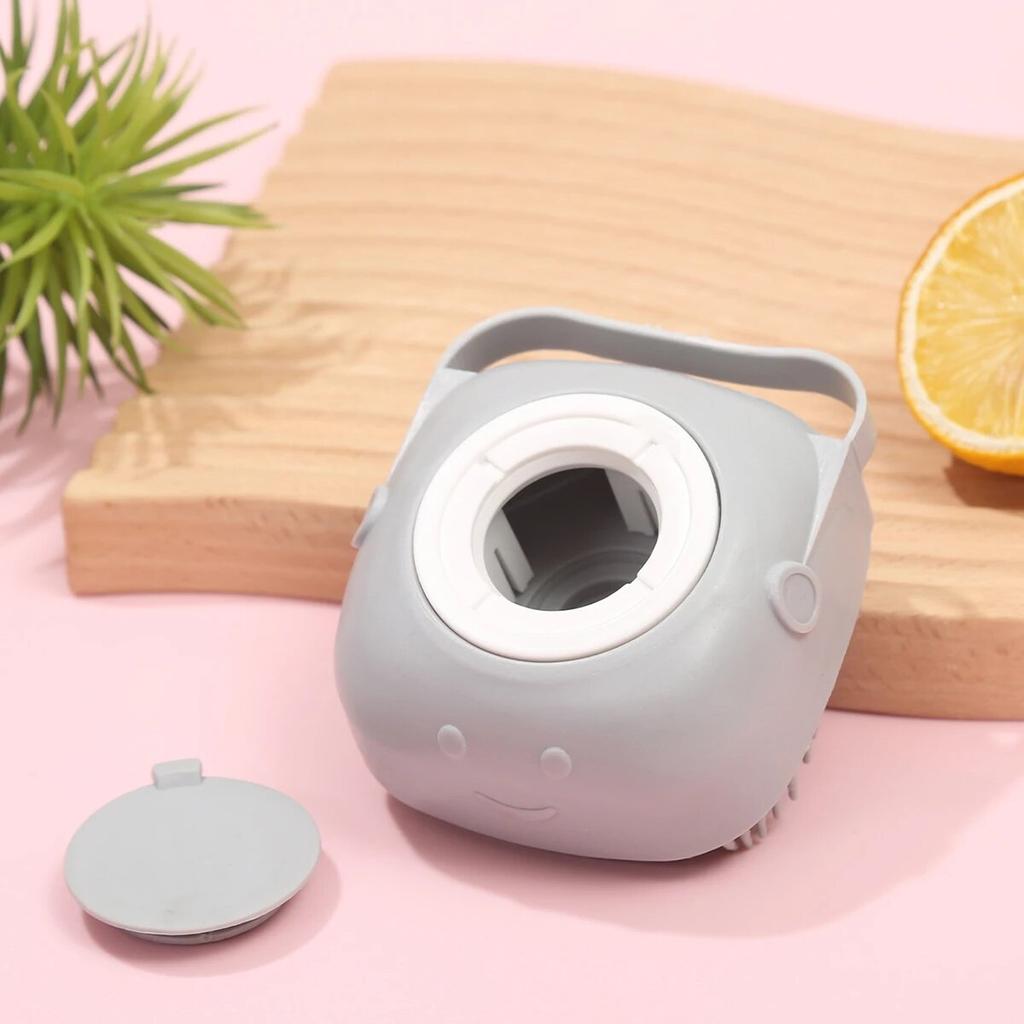 Husdjursbadrum Tvätt Massage Dispenser Pälsvård Duschborste Mjuk Silikon Hundborste Schampomassage Badborste Husdjursartiklar