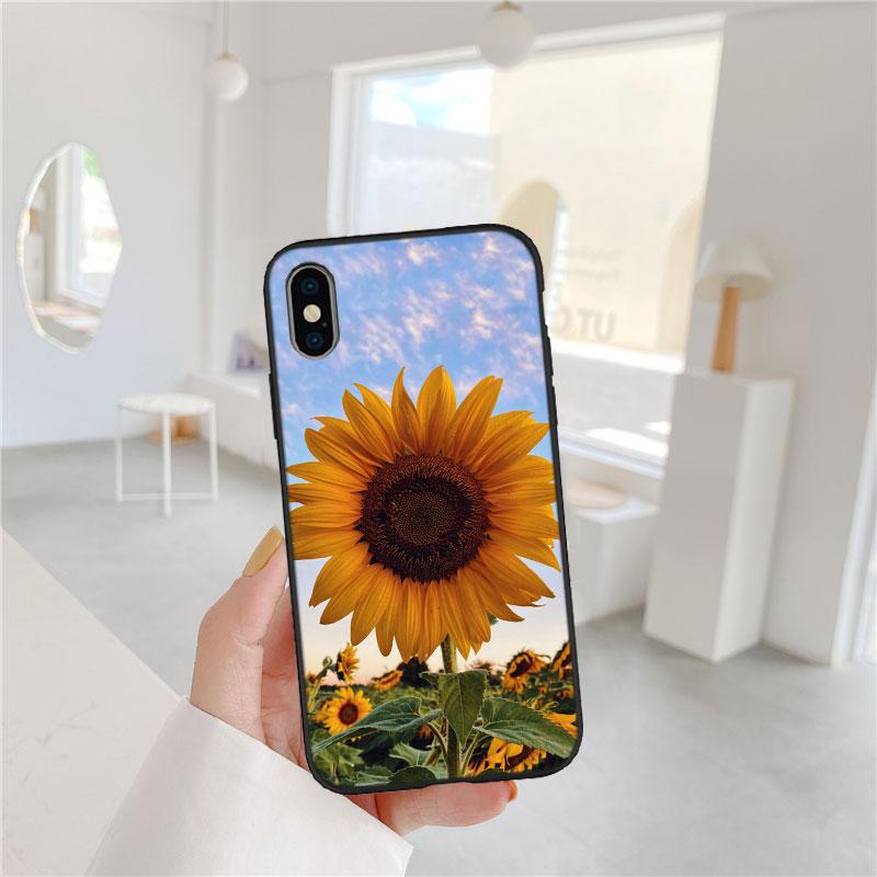 PP9 Beautiful Yellow Sunflower Soft Shell Phone Case for OPPO A3 Pro A72 A74 A76 A77 A77S A78 A79 A94 A95 A18 A40M A58