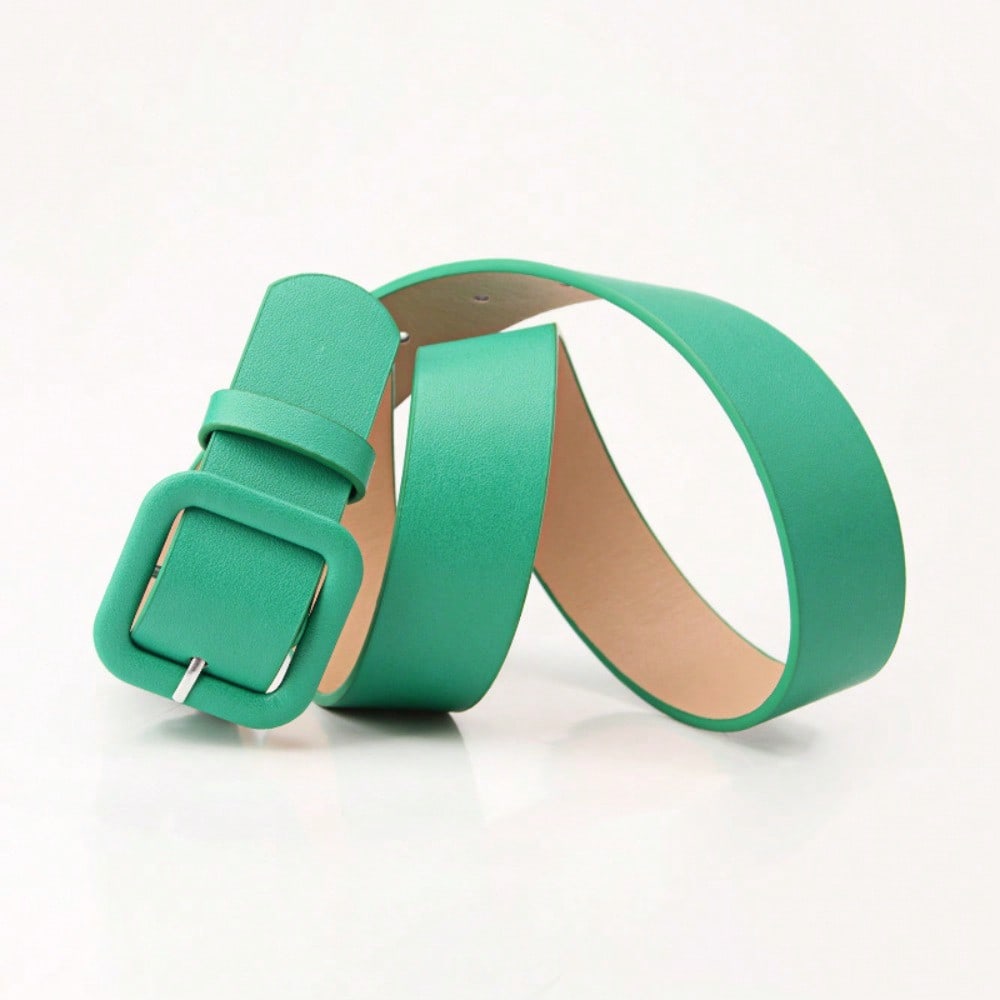 Simple And High-End Belt Women's Square Buckle Versatile Decorative Belt Fashionable And Elegant Belt Women