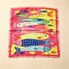 Womens Silk-Like Square Scarf With Polka Dot Fish Print Lightweight Fashion Accessory Outfits