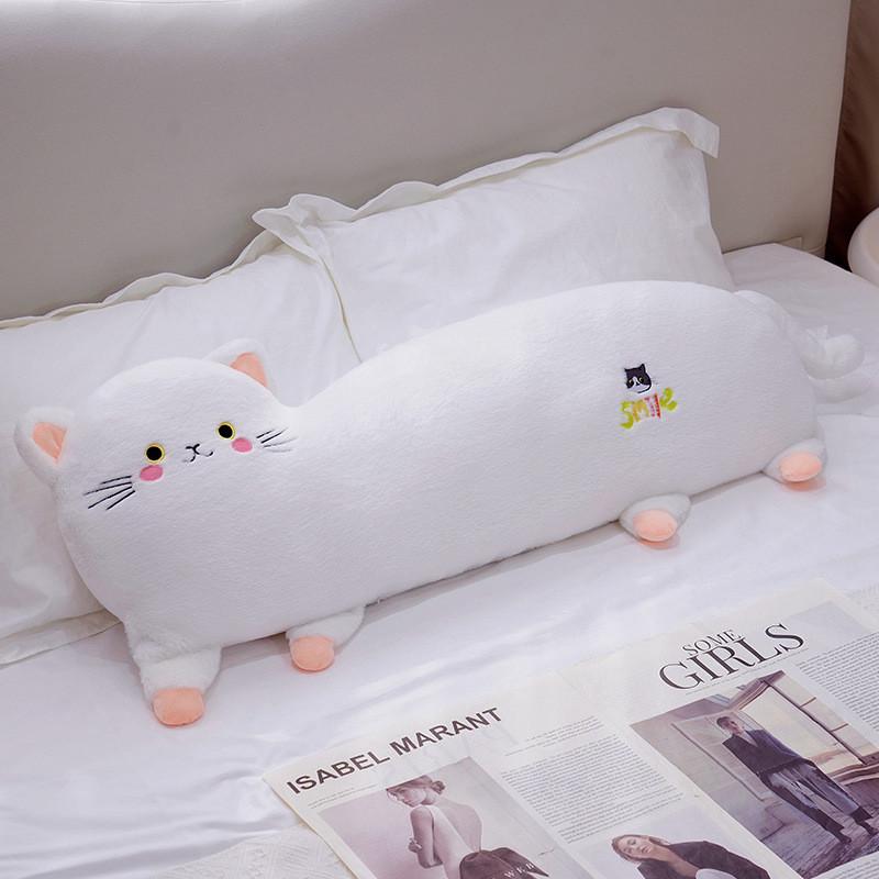 Plush Cat Cartoon Toy Stuffed Doll Sleeping Bed Headrest Decoration Kids Gift