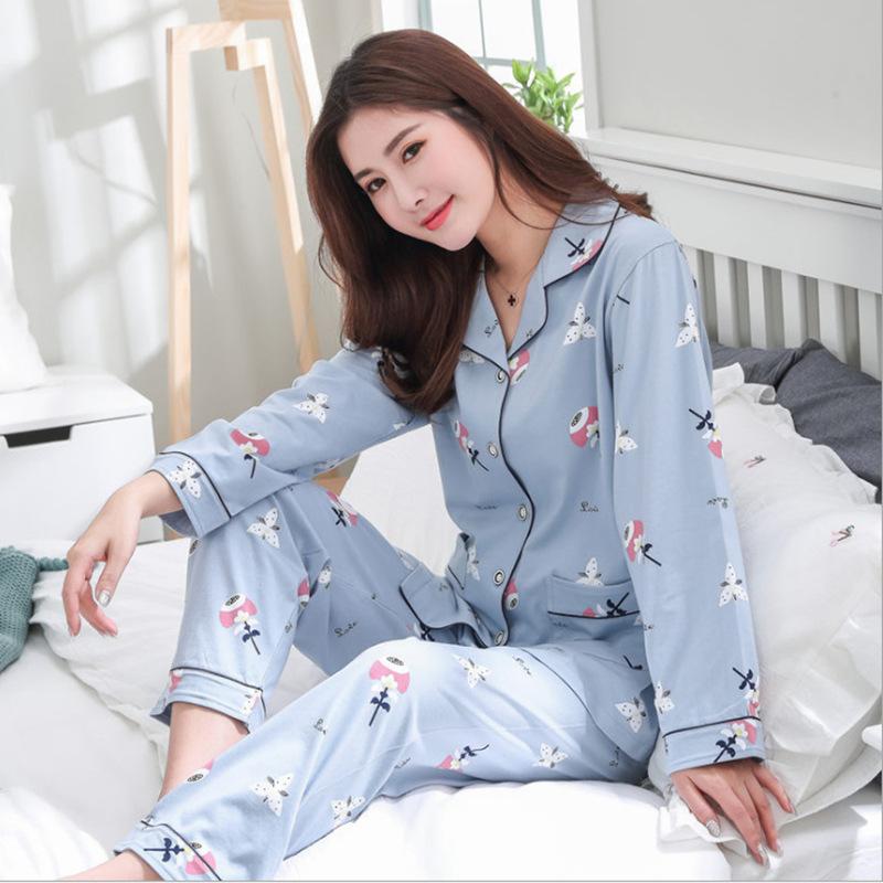 100% Pure Cotton Pajamas Men's Long-sleeved Spring and Autumn Korean Version Plaid Casual Large-size Winter Men's Loungewear Suit
