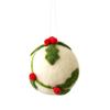 NUCHI Handmade Wool Felt Irregular Christmas Tree Ball Decorations