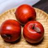 Natural red sandal wood Little Apple -persimmon Simulated fruit model -solid wood carving Home Decoration, Christmas gift
