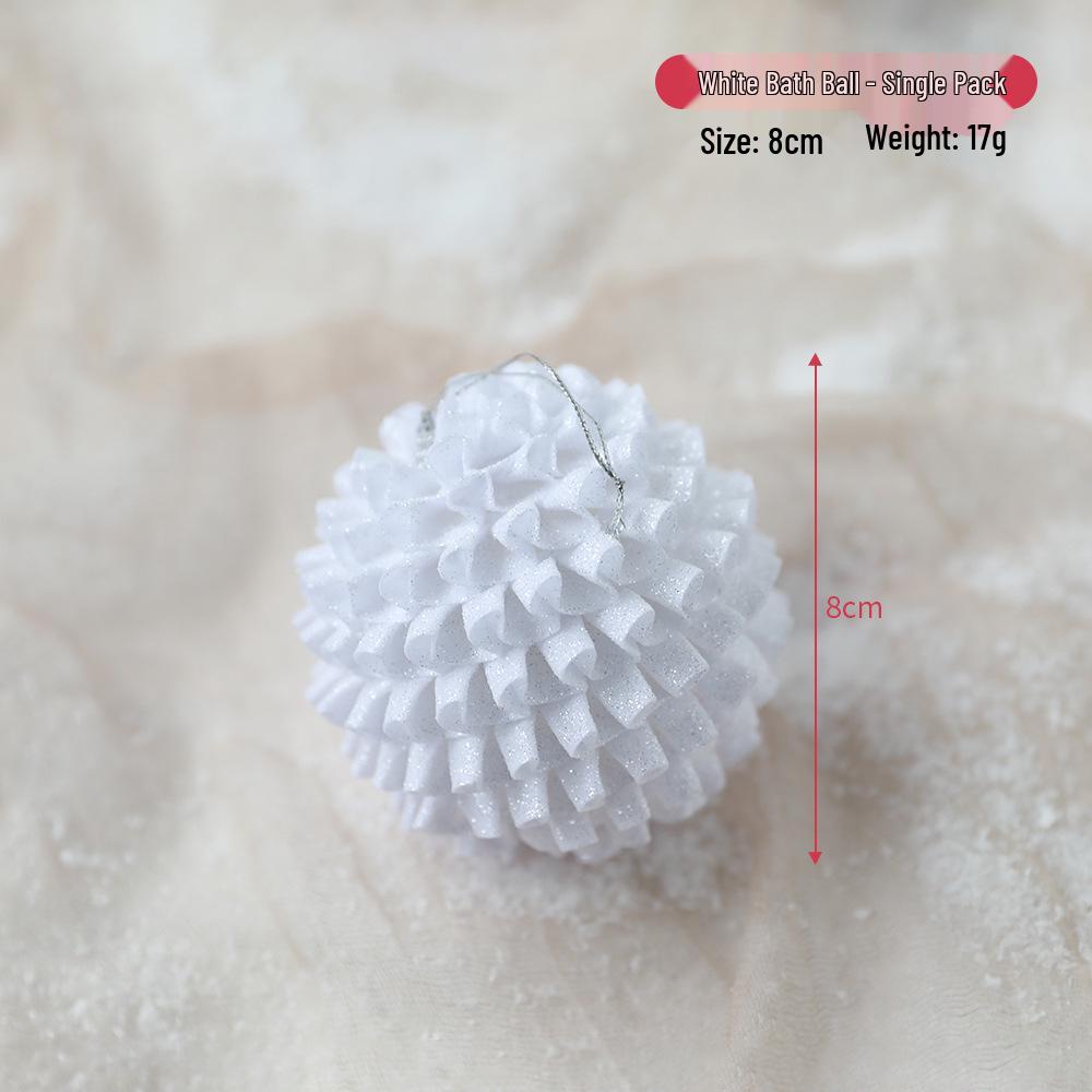DIY Painted Foam Christmas Ornament: Snowflake & Irregular Pompon Balls