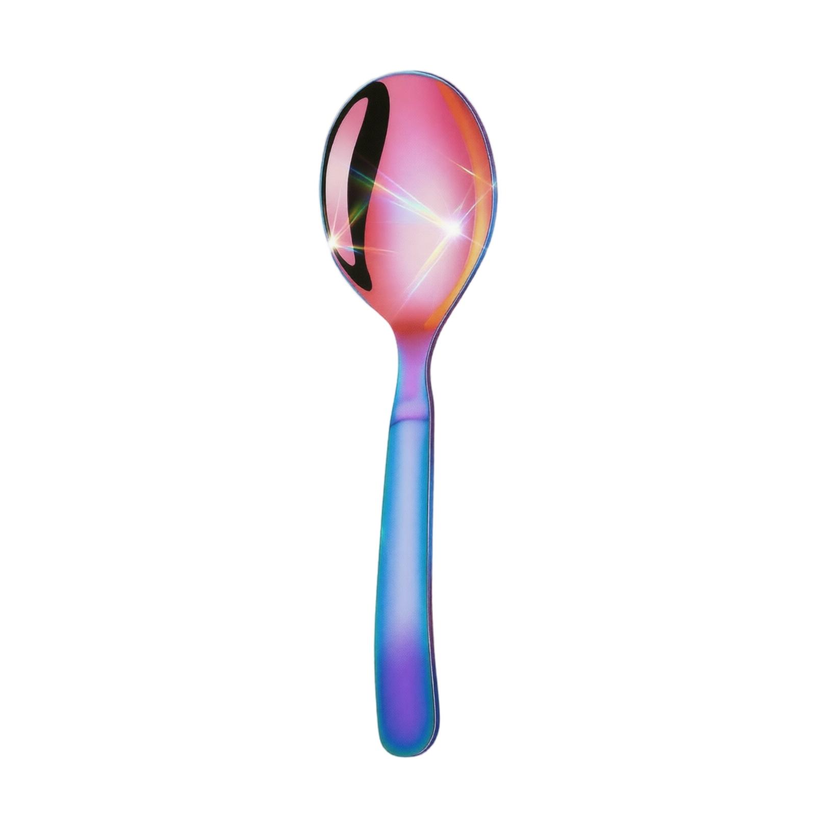 304 Stainless Steel Deep Round Head Spoon Household Soup Spoon Student Rice Spoon Durable Kitchen Utensil for Daily Use one size