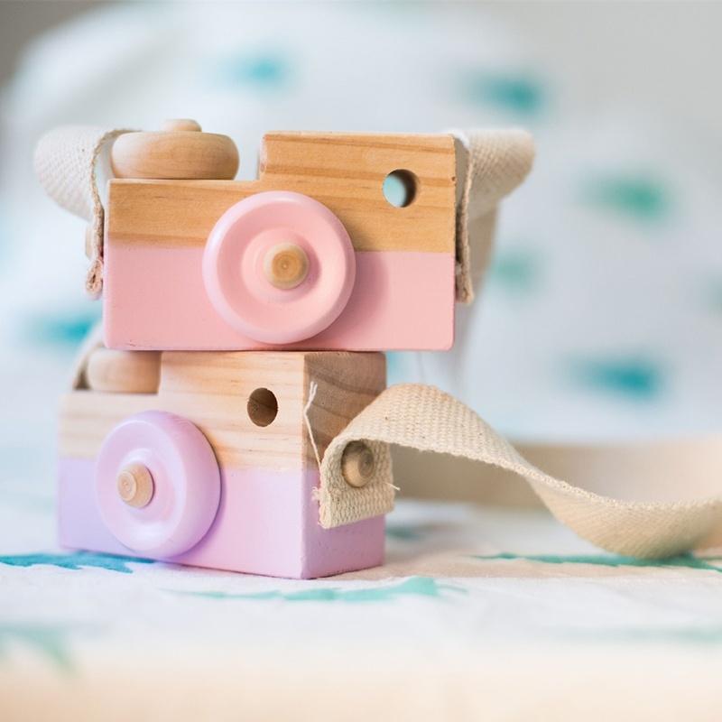 Creatività Macchina Fotografica in Legno Giocattoli per Bambini Oggetto di Scena da Studio Fotografico Articoli d'Arredo