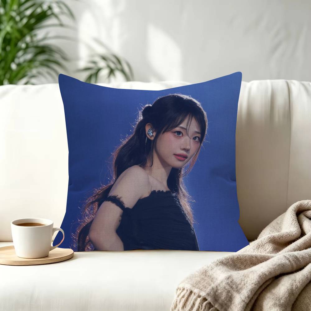 Idol Kpop QWER HHina  Trendystyle decorative throw pillow cover insert not included fauxembroidery design