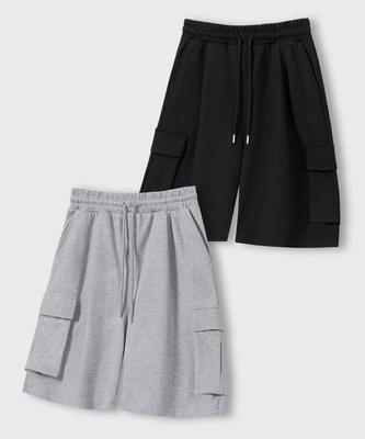 LEMAIN SECOND [2Pack] Bermuda Wide One-Pleat Cargo Sweat Shorts_3 Colors
