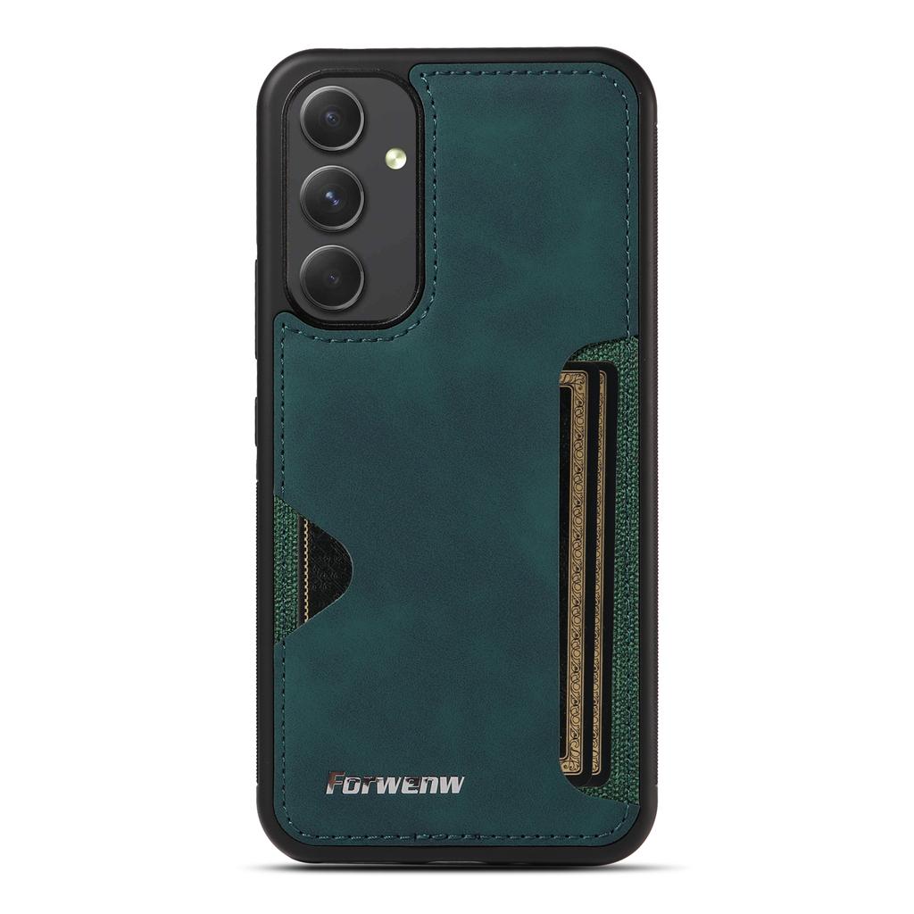 FORWENW F5 Series For Samsung Galaxy A35 5G Phone Case PU Leather+TPU Card Holder Anti-drop Cover